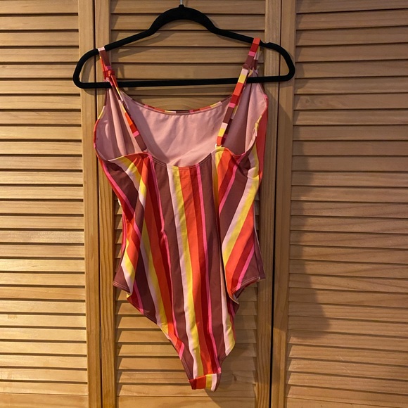 Striped One Piece Bathing Suit - Picture 3 of 4